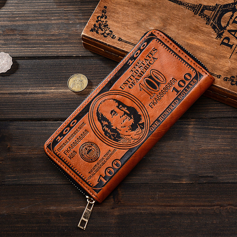 Wholesale Retro Long PU Men's Wallets